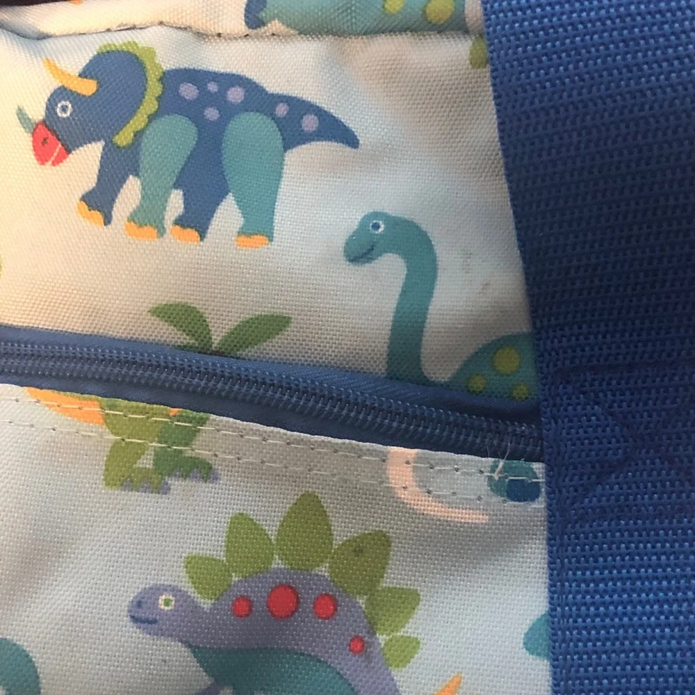 🥧🔥 Kids Dinosaur Print Duffel Bag with Handles and Shoulder Strap